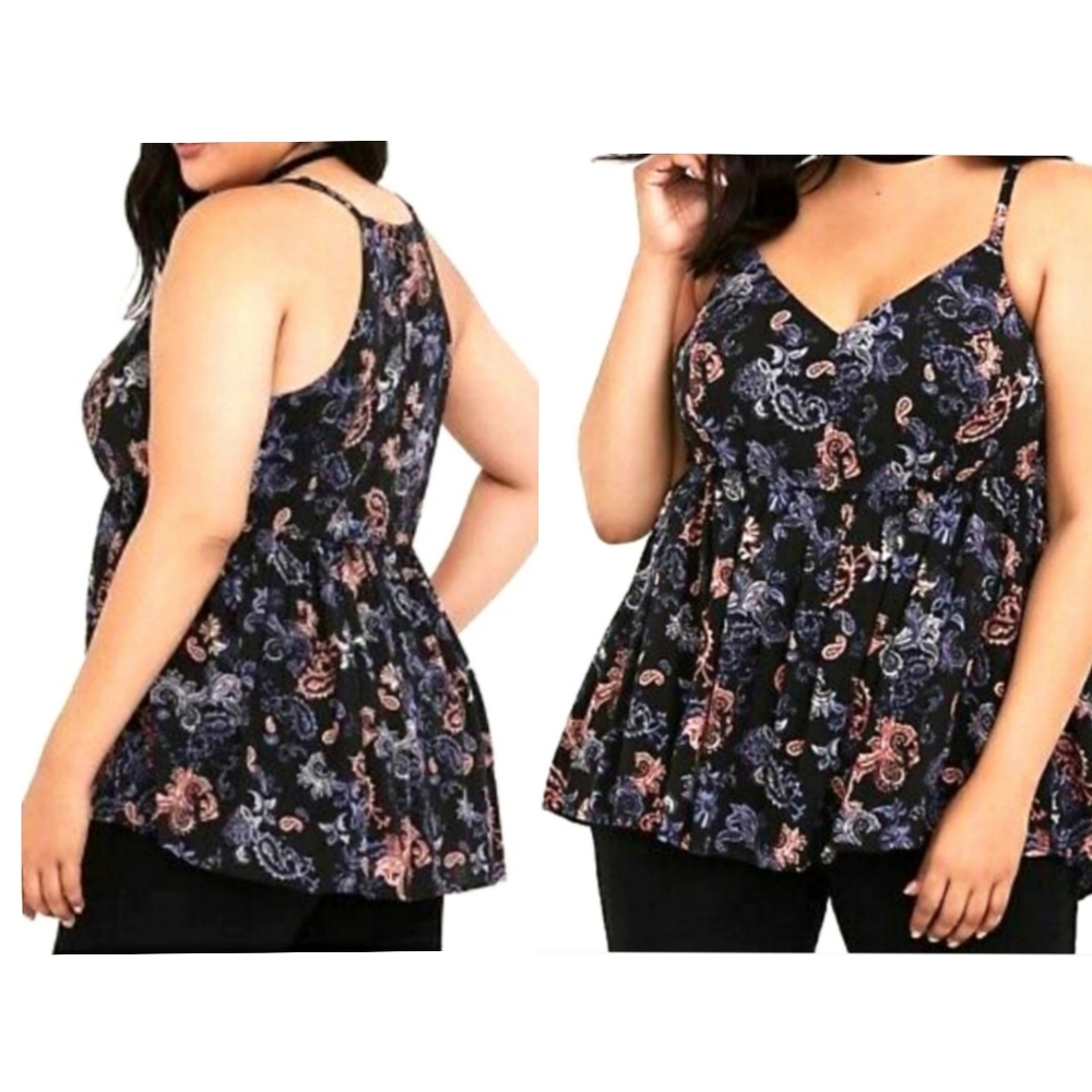 Torrid Babydoll Empire Waist Challis Top